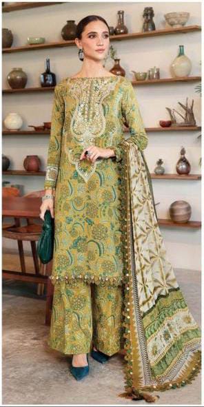 Pretty 3pc lawn Suit